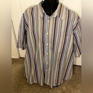 Men’s Pre Own As Is Alexander Julian Coppers Size XXL 2XL Multicolored Shirt s/s